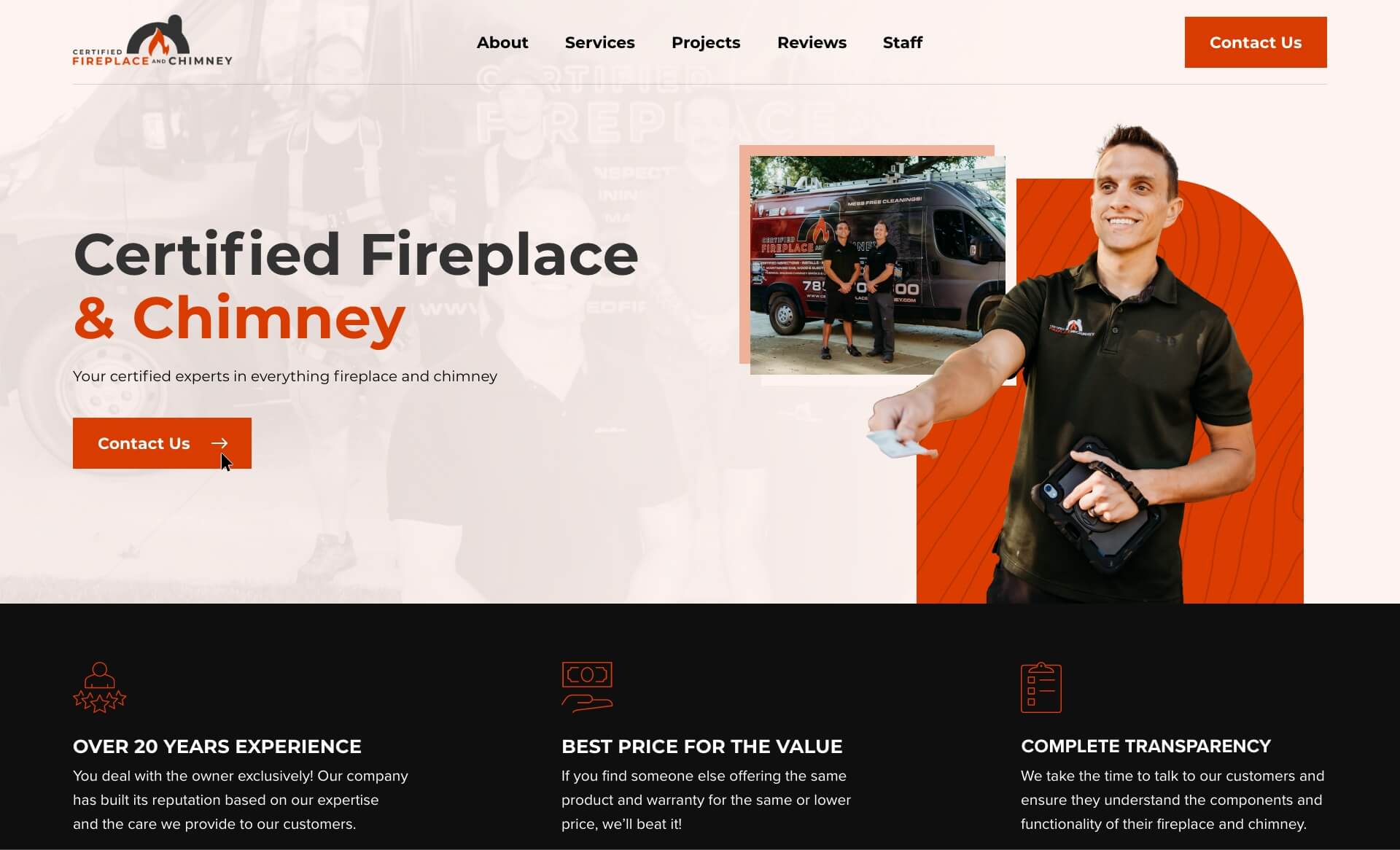 CFAC website homepage design