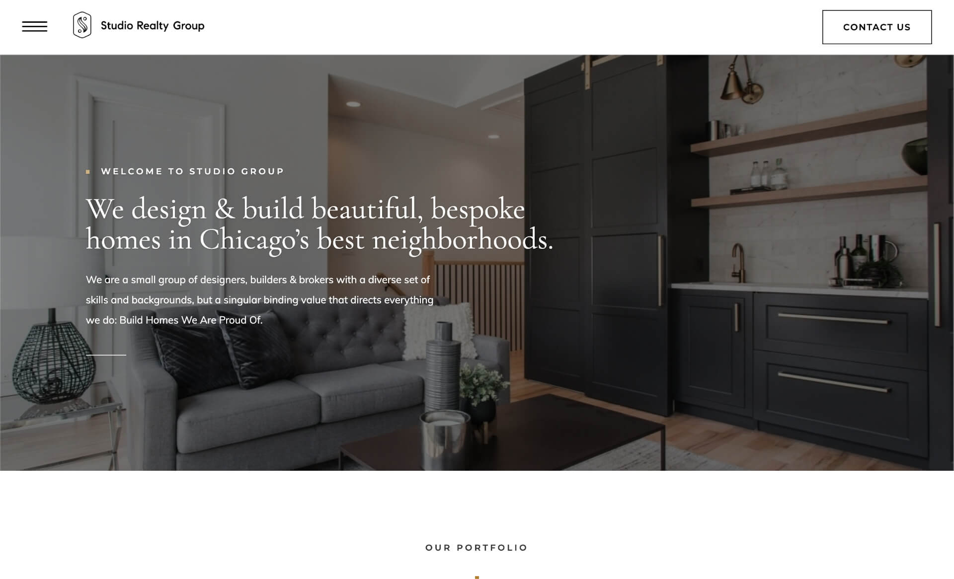 Studio Realty Group Website Design Homepage