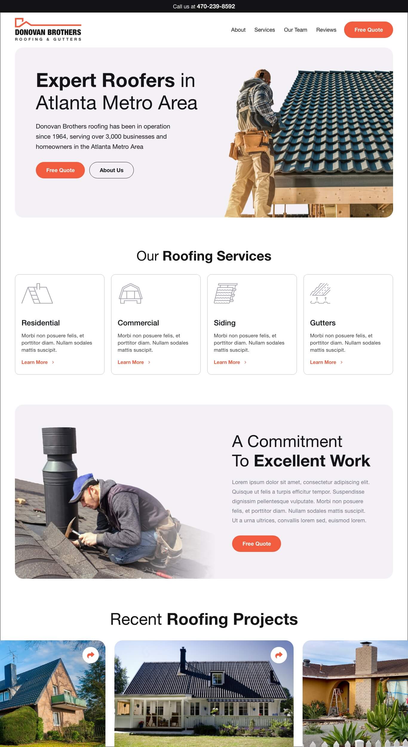roofer marketing website designers