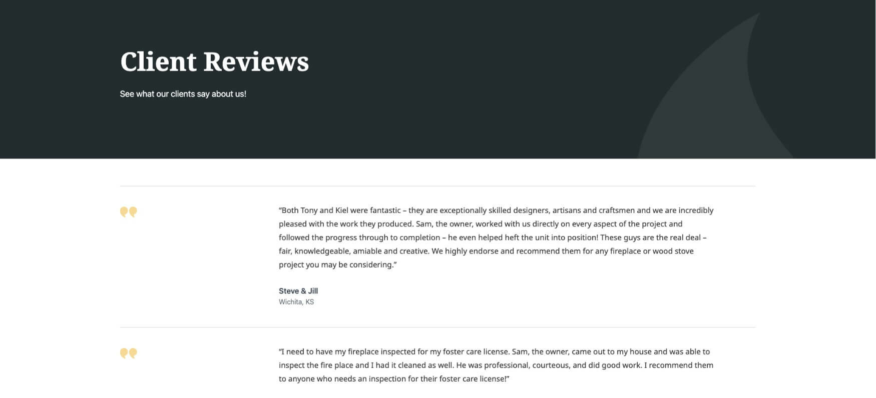 Hearthside Reviews UI